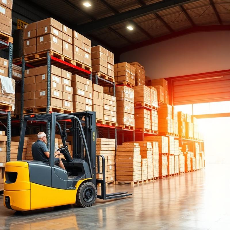 Warehouse logistics with forklift